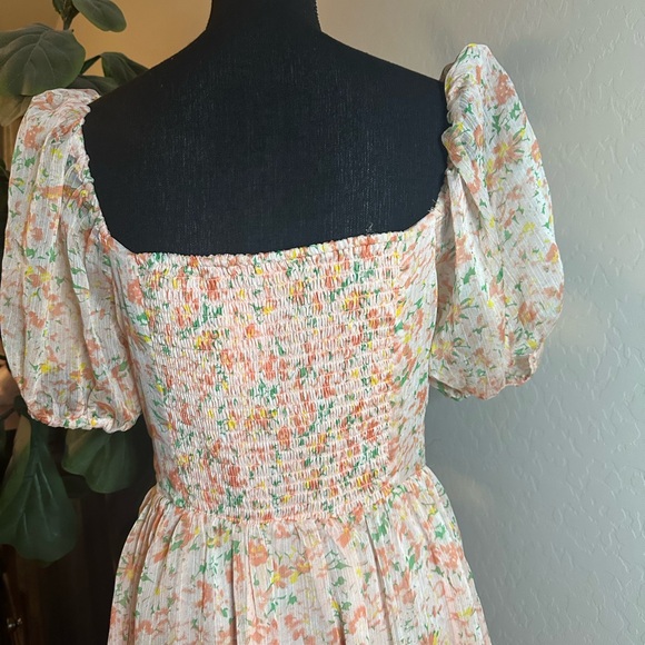 Anthropologie Pink Floral Maxi Dress - Picture 12 of 16